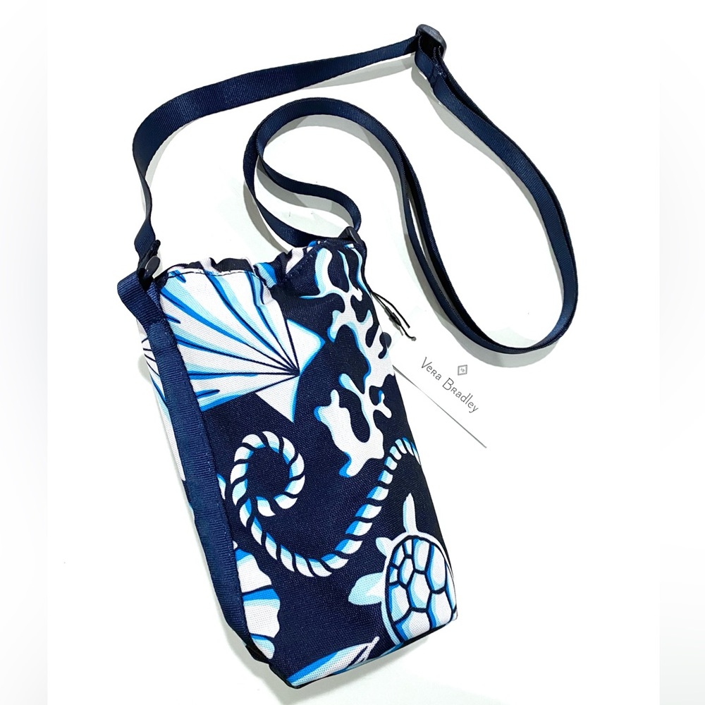 Vera Bradley Lighten Up Water Bottle Crossbody Shore Enough NWT